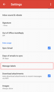 Gmail Mobile Manage Labels