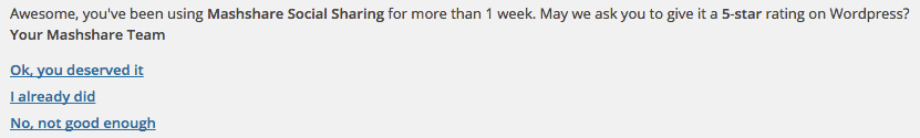 Mashshare Plugin Review Notice