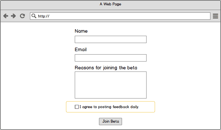 Example contact form