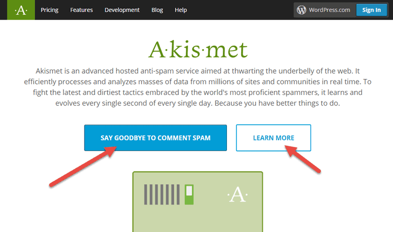 Immediate-Link-CTA-Akismet