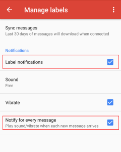 Gmail Notifications Activation