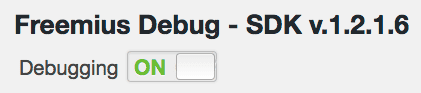 the Debugging switch