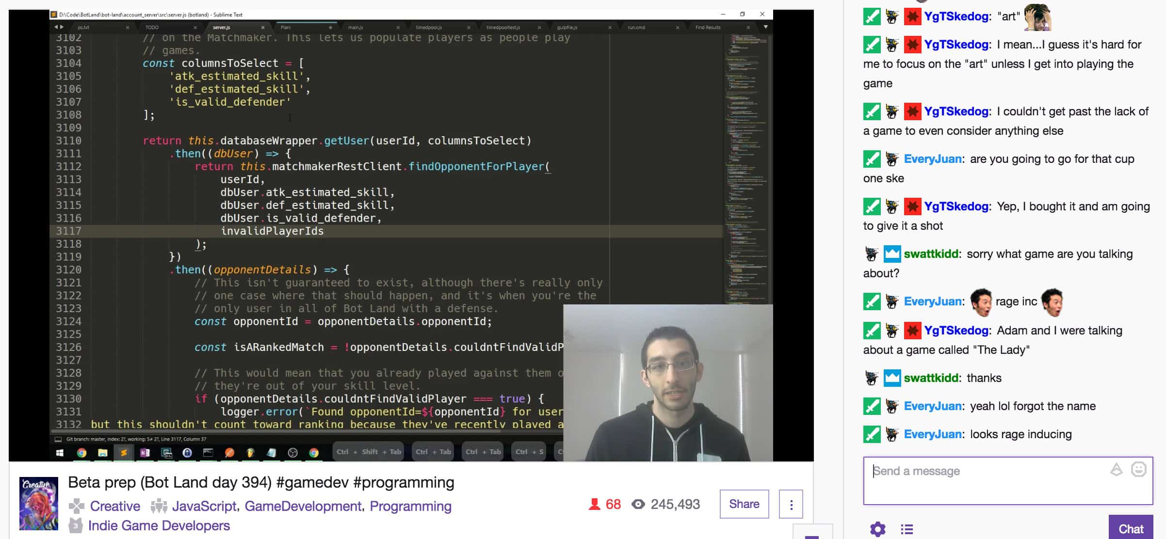 Coding and chatting