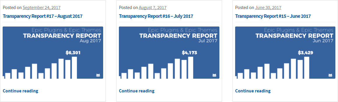 Transparency Reports Epic Plugins