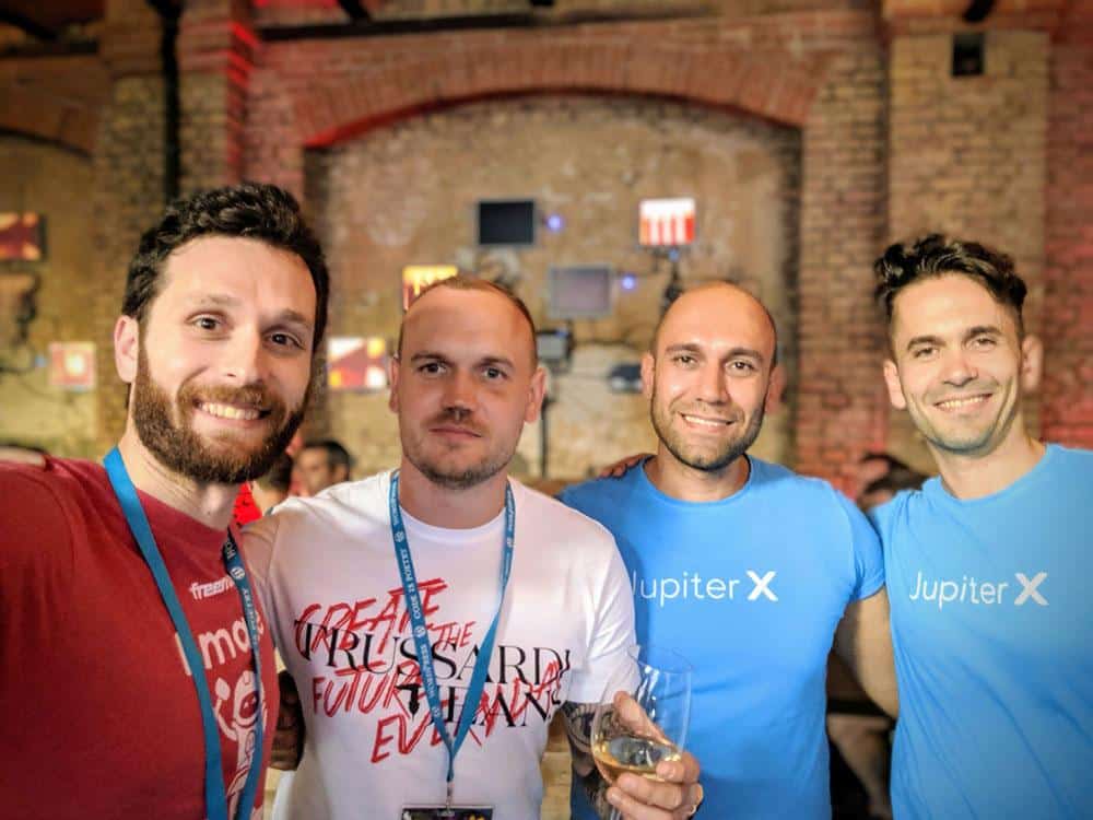 Raitis Sevelis from Visual Composer, Babek Azimzade and Maziar Firuzmand from JupiterX