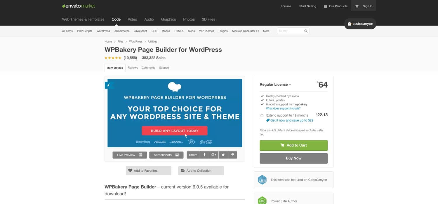 WPBakery Page Builder for WordPress on CodeCanyon