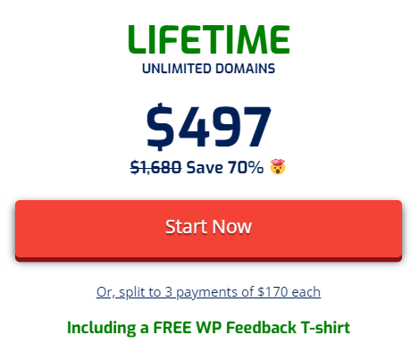 WP FeedBack lifetime pricing