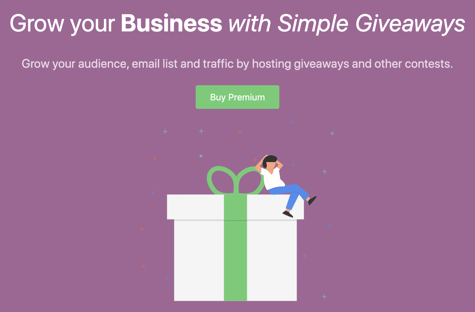 WP Simple Giveaways Call-to-Action Buttons