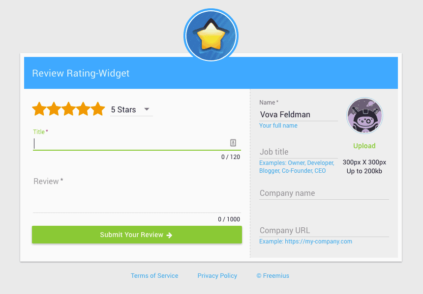Freemius Hosted Review Request Page