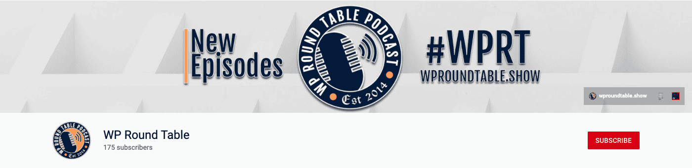 WP Roundtable WordPress Podcast YouTube Channel