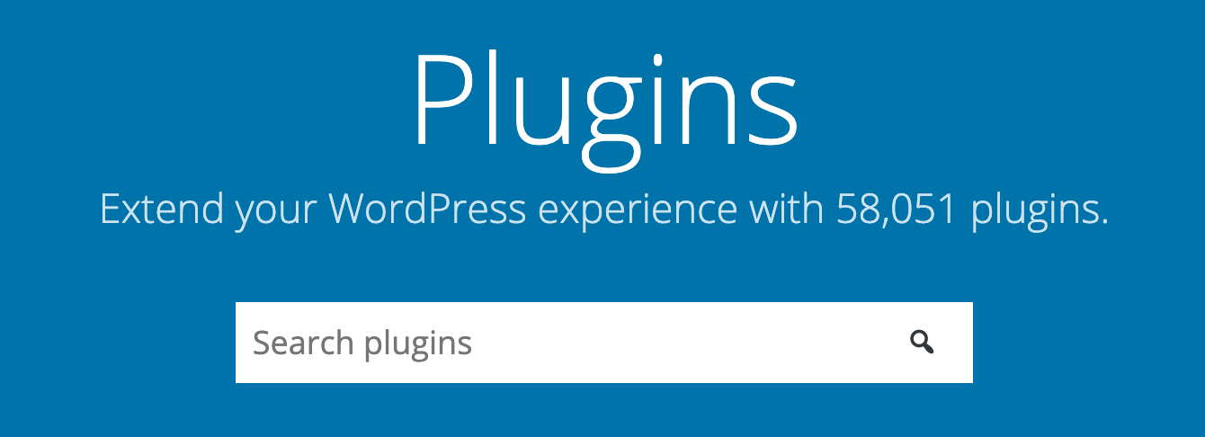 WordPress Plugin Repository Search with over 58,000 Plugins