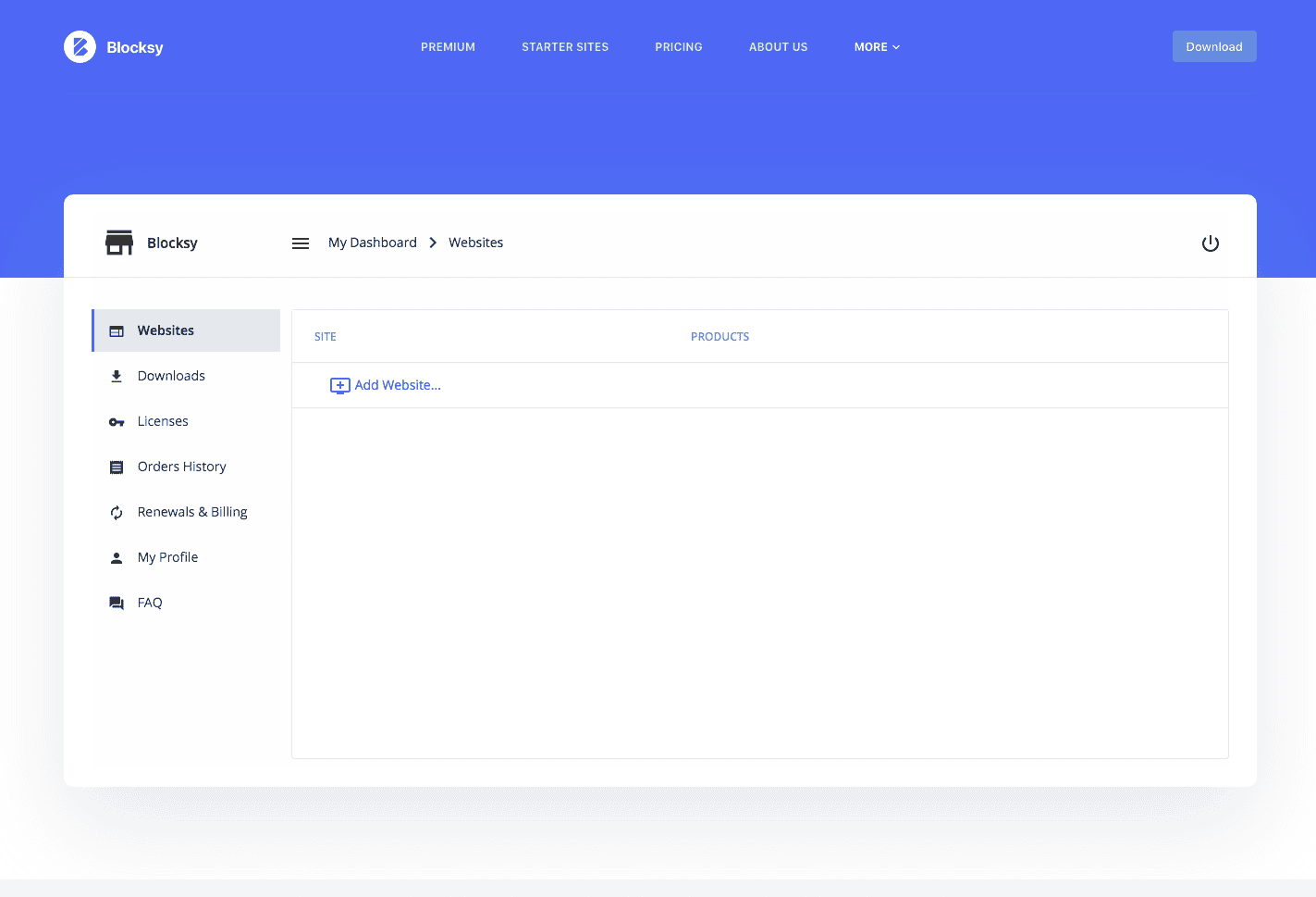 Blocksy Customized User Dashboard