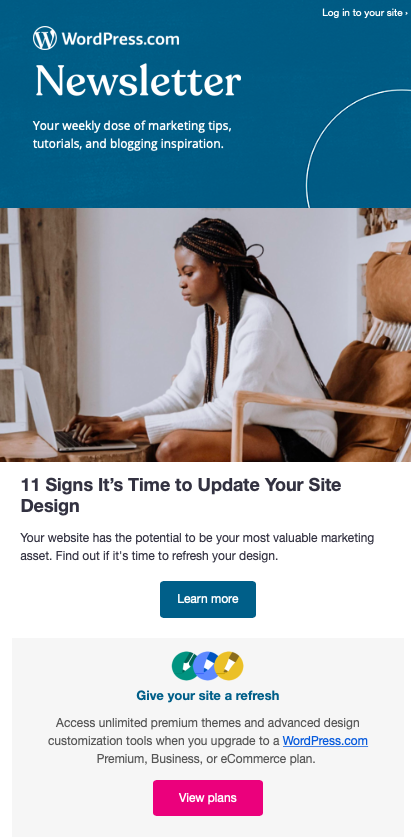 11 signs it's time to update your design wordpress newsletter