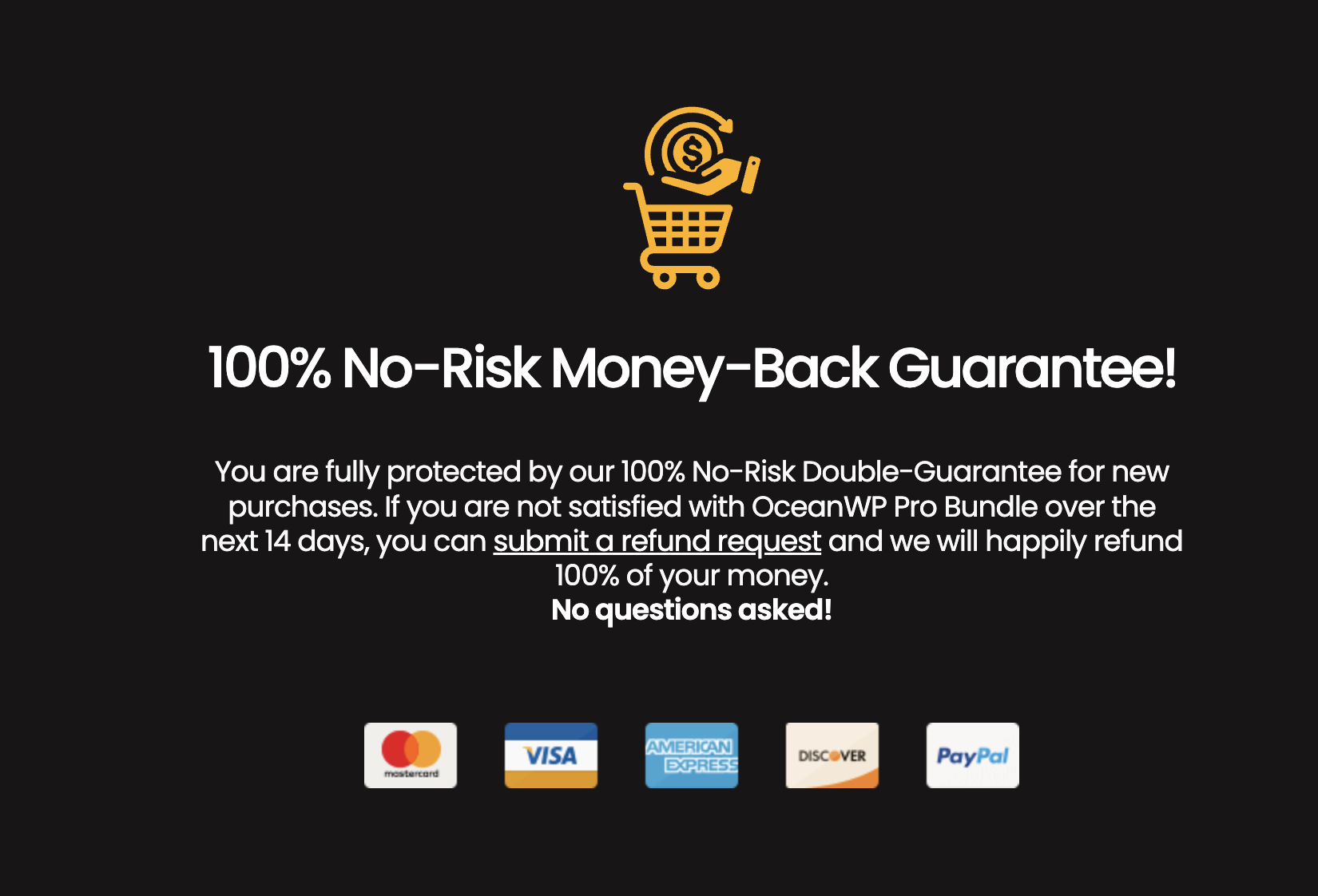 OceanWP money-back guarantee