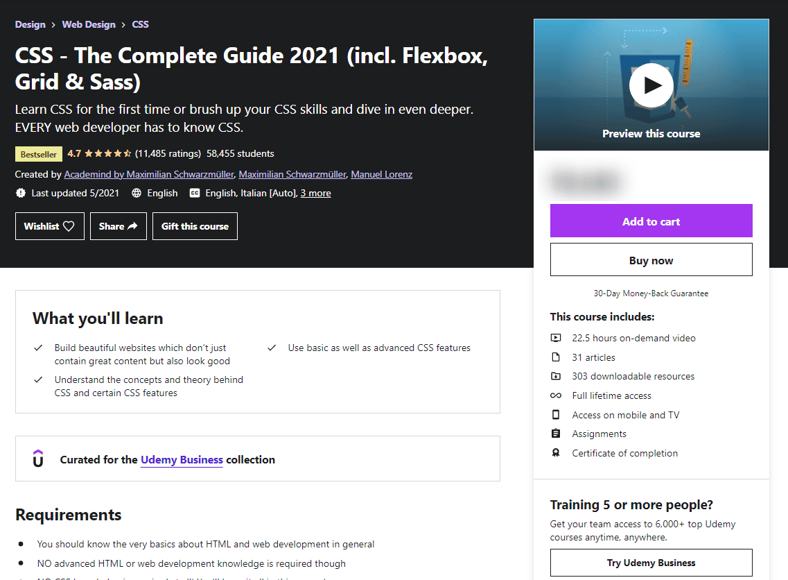 CSS — The Complete Guide 2021