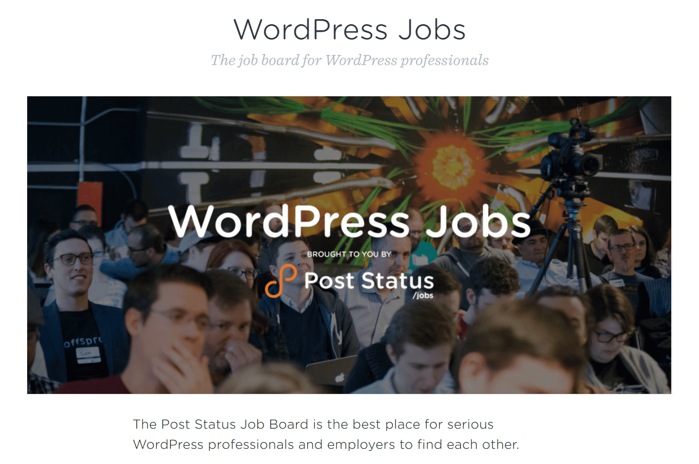 Post Status Job Board, where WordPress customer support agent positions can be found