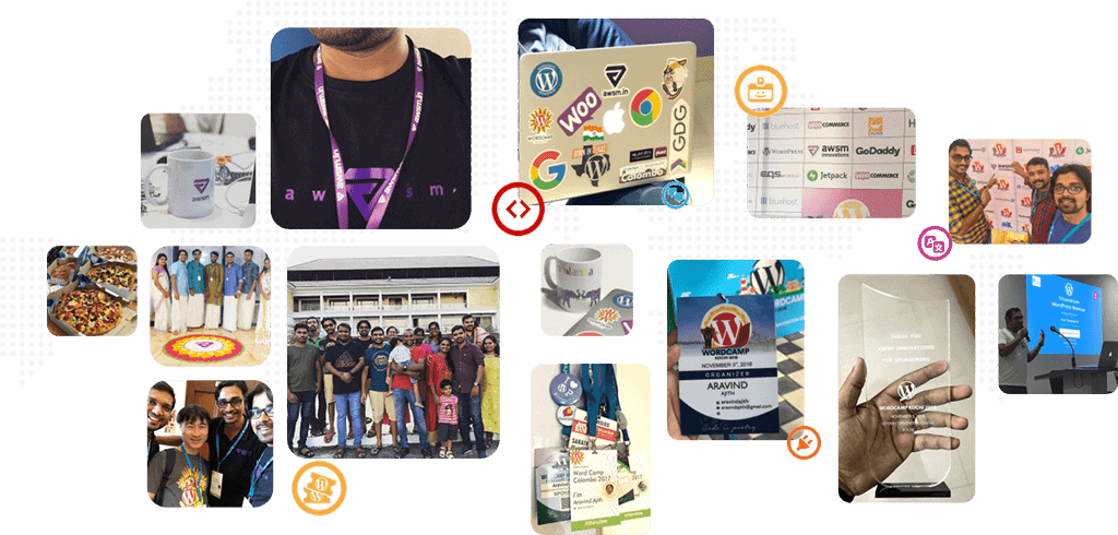 Collage of company culture and the WP Job Openings plugin team