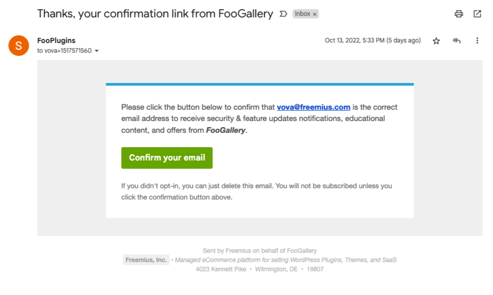 Freemius Email Verification Confirmation With Revised , Clearer Copy