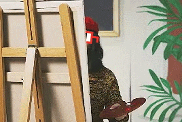GIF of a painter giving a thumbs up