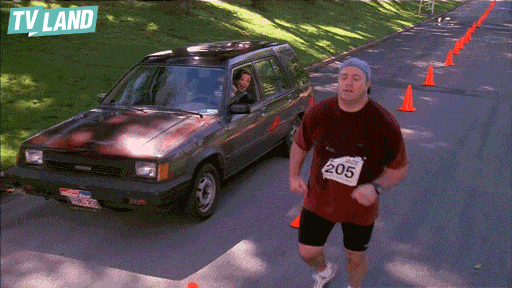gif of man running with car behind him in a mastermind group article