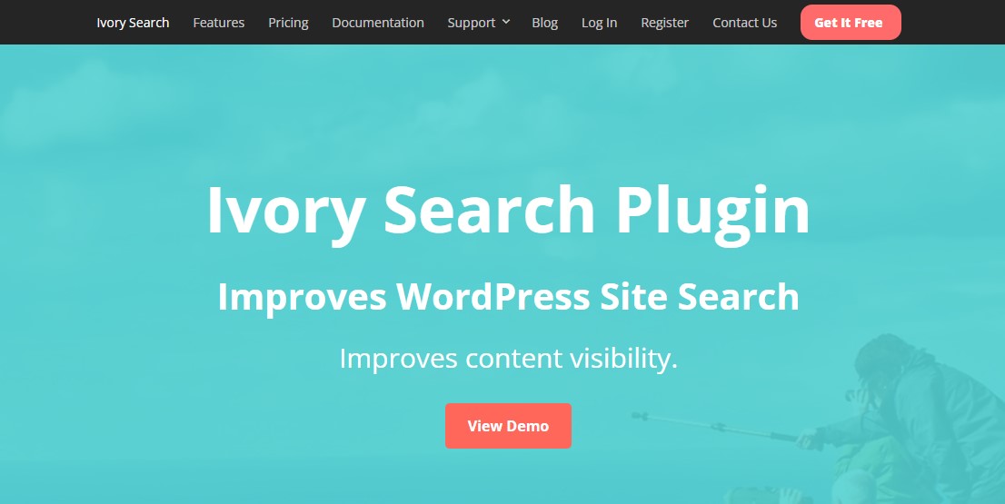 WordPress search plugin Ivory Search home page