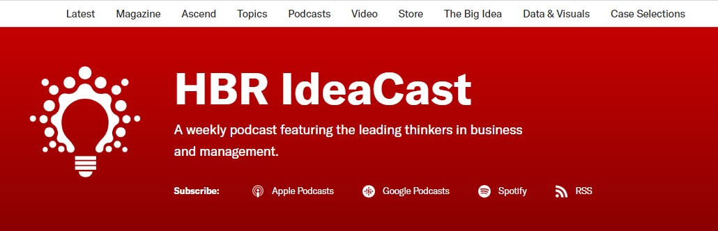 business podcasts showcase hbr ideacast