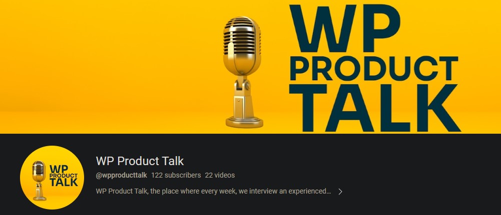 wp product talk youtube header business podcasts