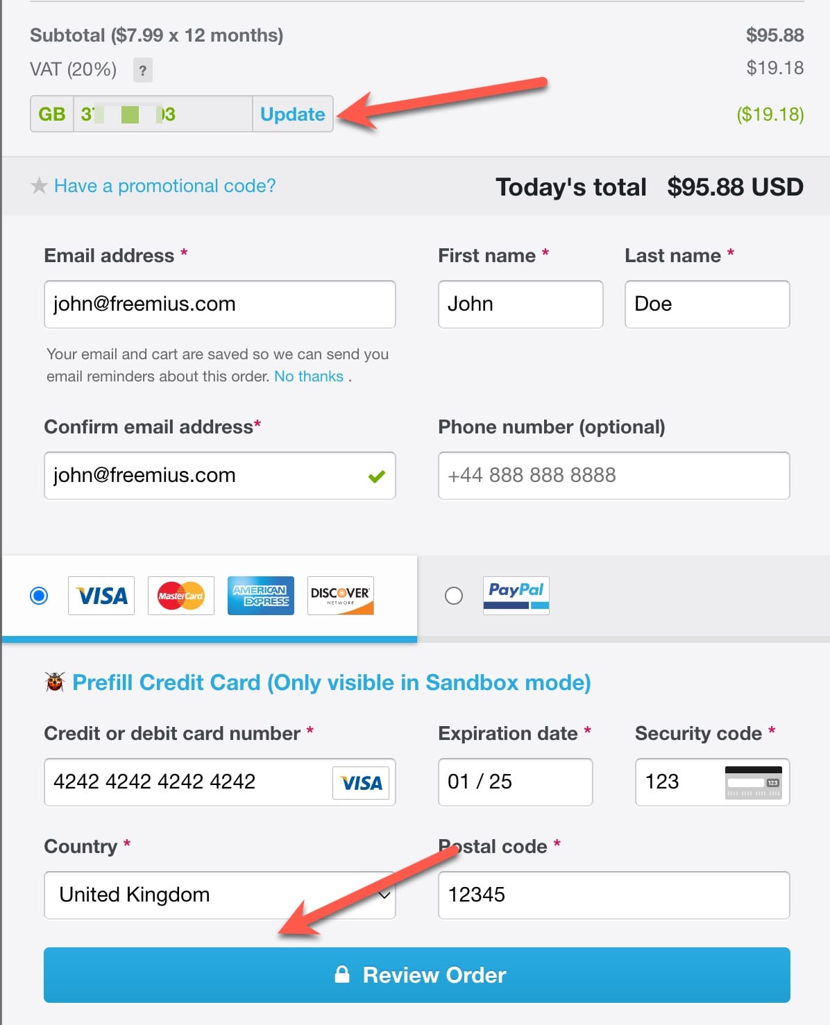 Checkout tax and billing UX improvement