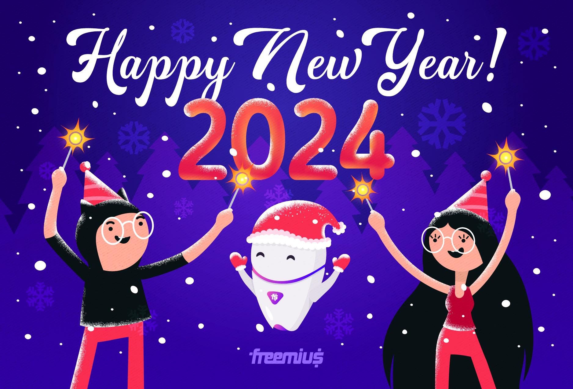 Happy New Year Greeting Card from Freemius