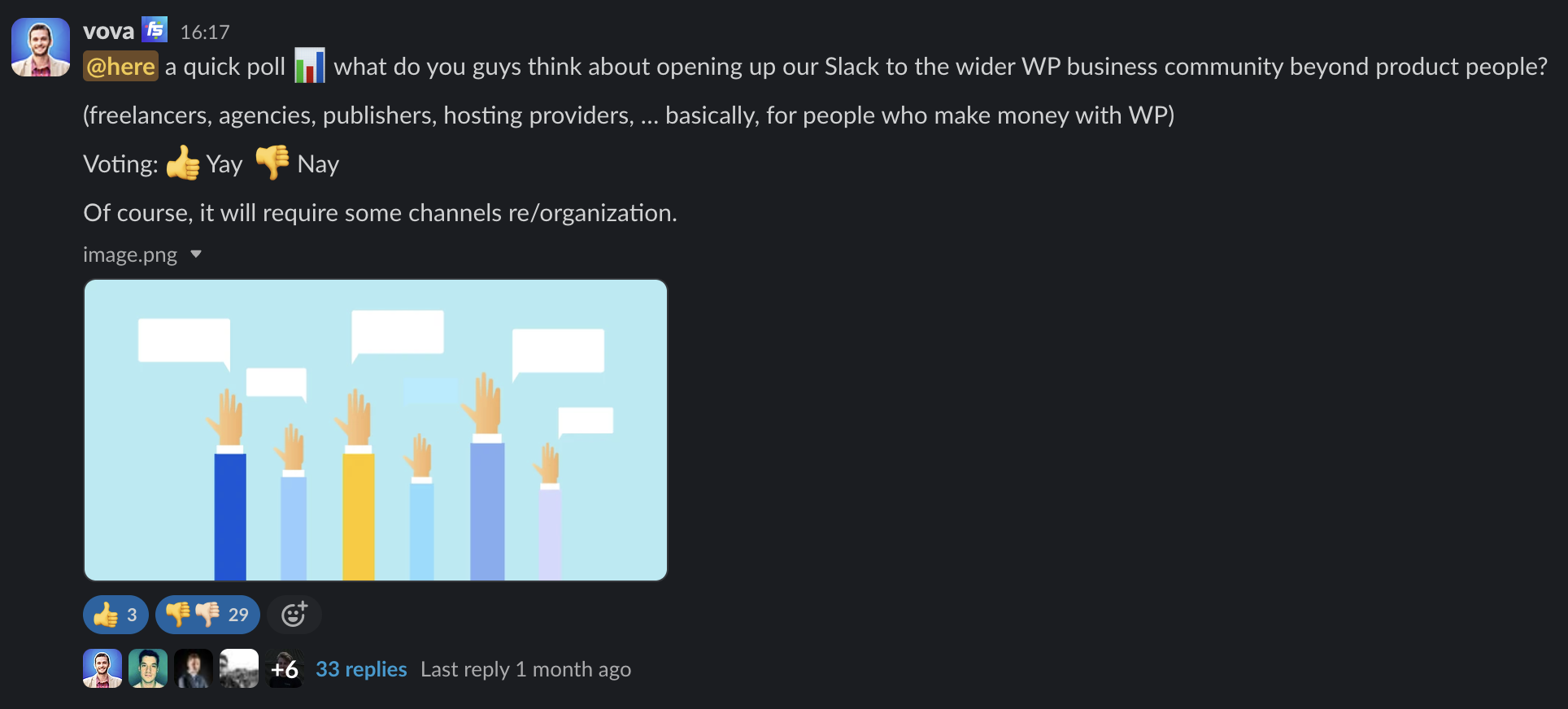 Poll on opening Freemius Slack to the wider WordPress business community