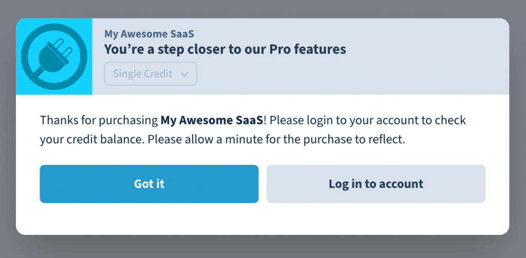 Freemius post-purchase message improvements for SaaS