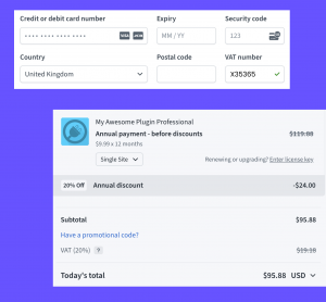 EU VAT field Freemius Checkout