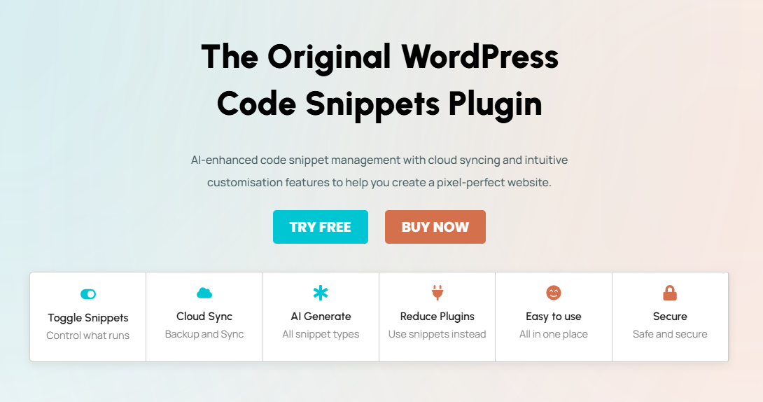 code snippets pro homepage