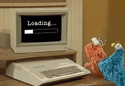 Muppets waiting for the website to load