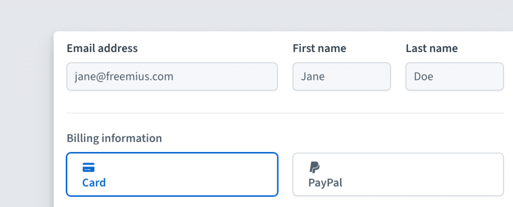 Non-editable user field on the Freemius checkout