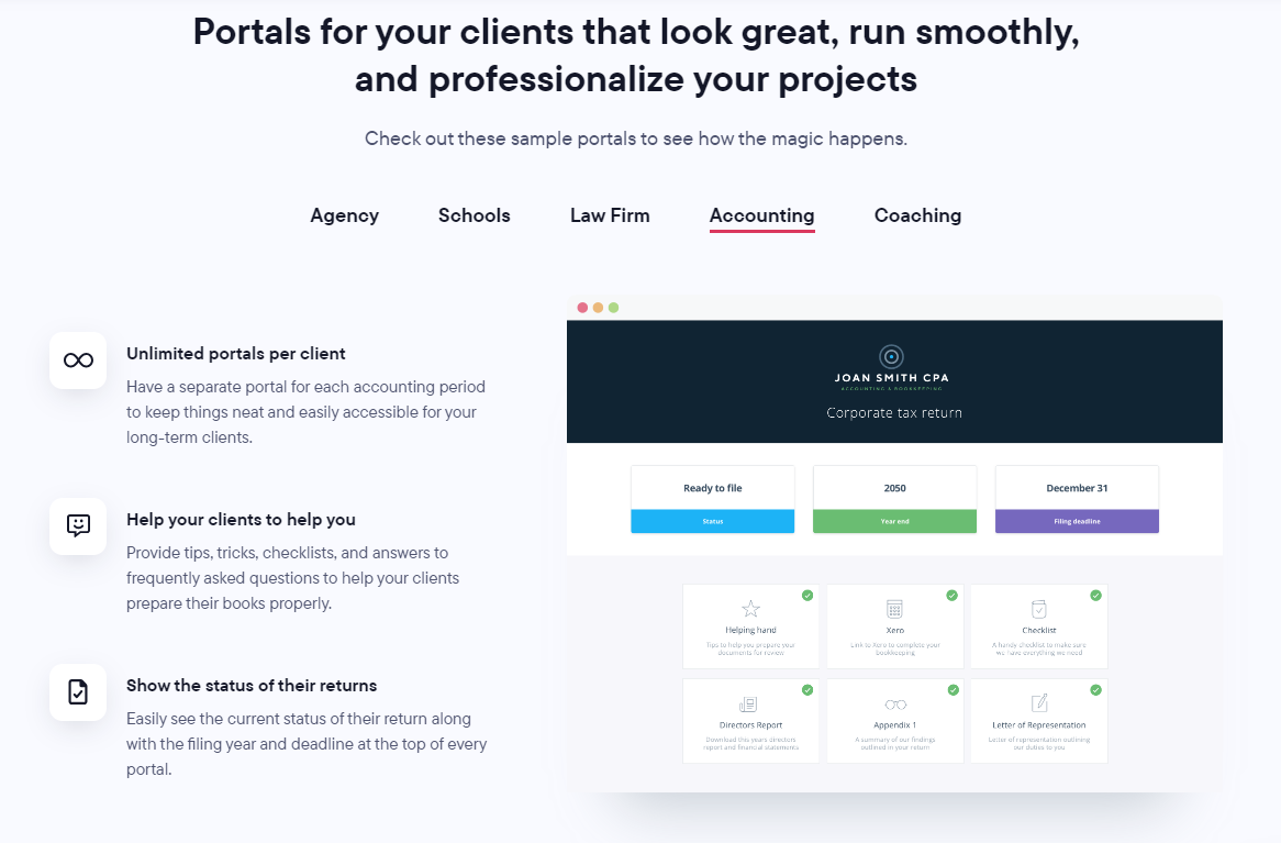 client portal accounting clients