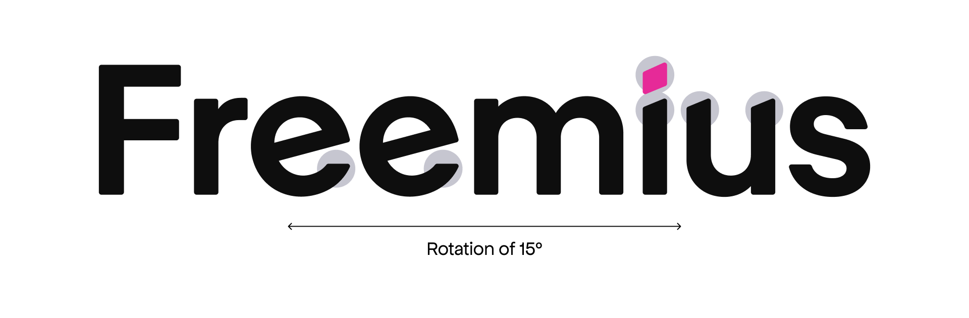 New Freemius logo design dimensions and spacing