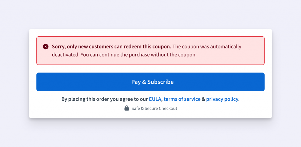 Freemius Checkout improved coupon error handling