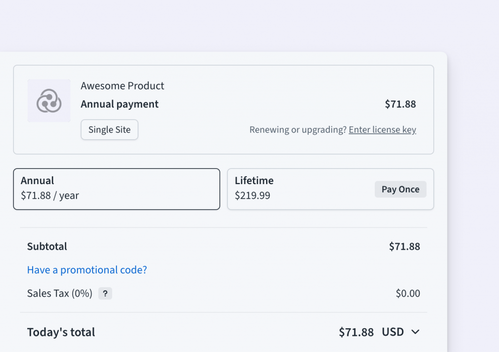 Responsive list of Billing Cycle in Freemius Checkout 