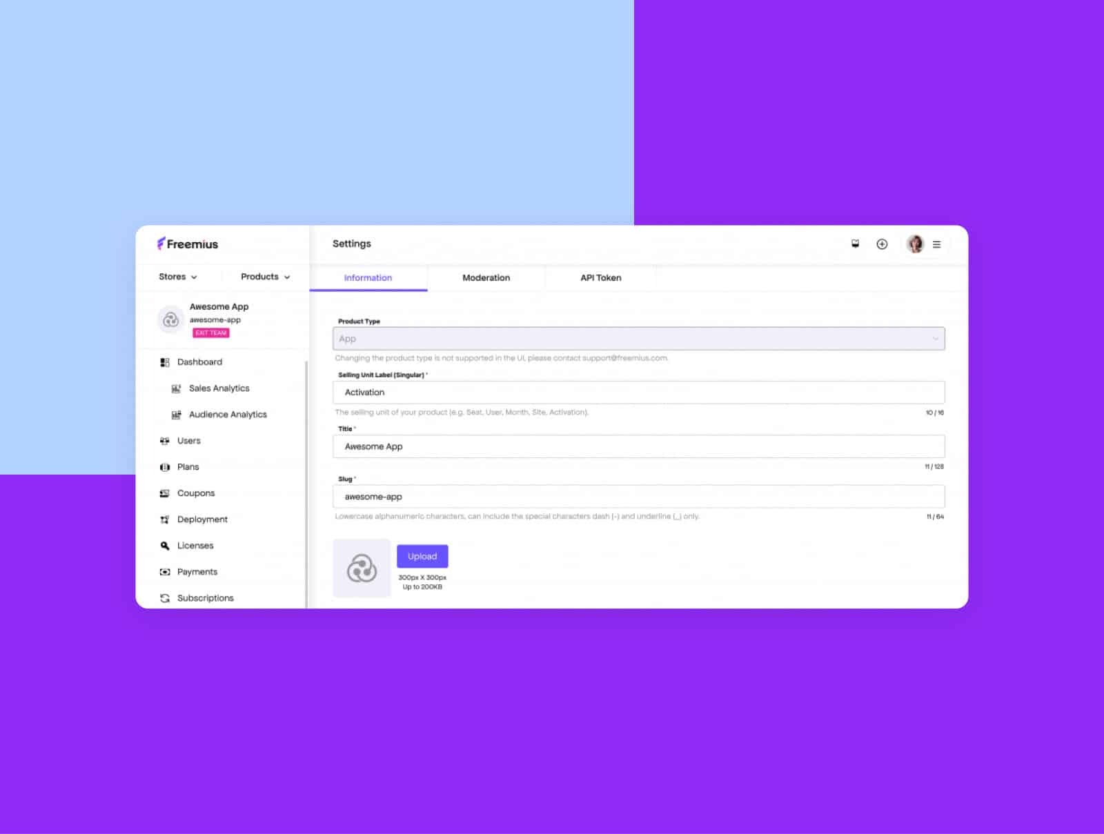 freemius custom license unit labels for saas and apps