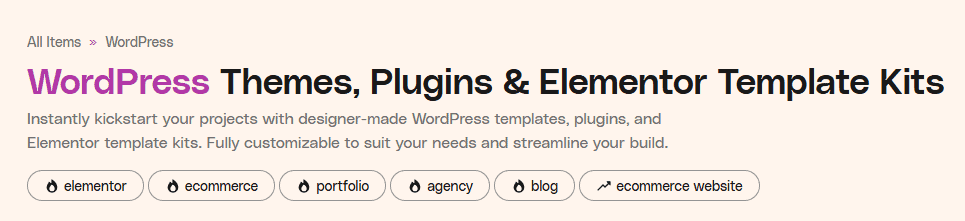 wordpress products envato