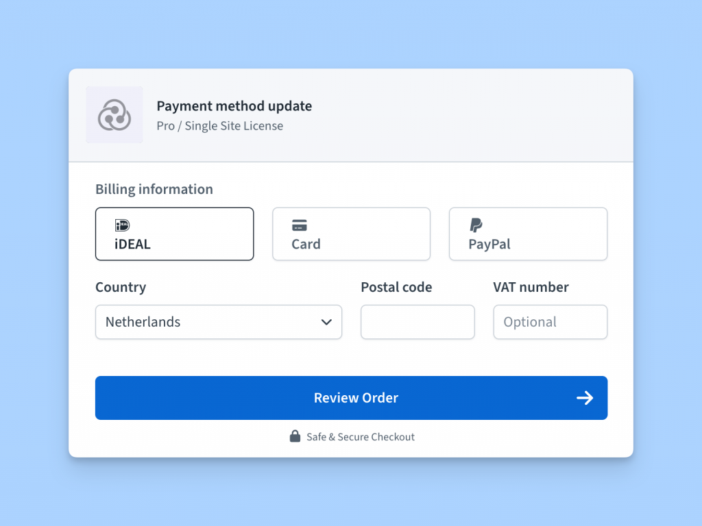 Freemius Checkout Update Flow with iDEAL