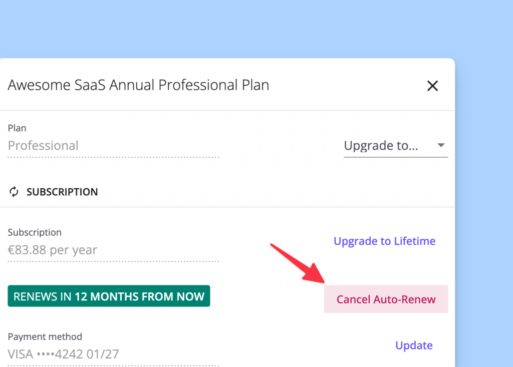 Cancel Subscription from Freemius Customer Portal