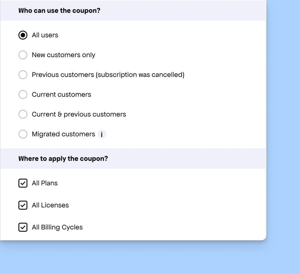 Freemius Coupon Configuration Window