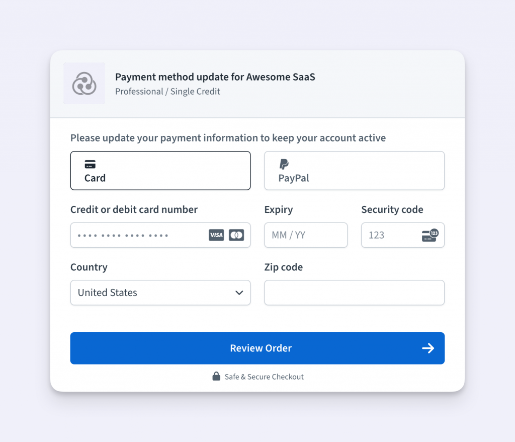 New Payment Recovery UI by Freemius