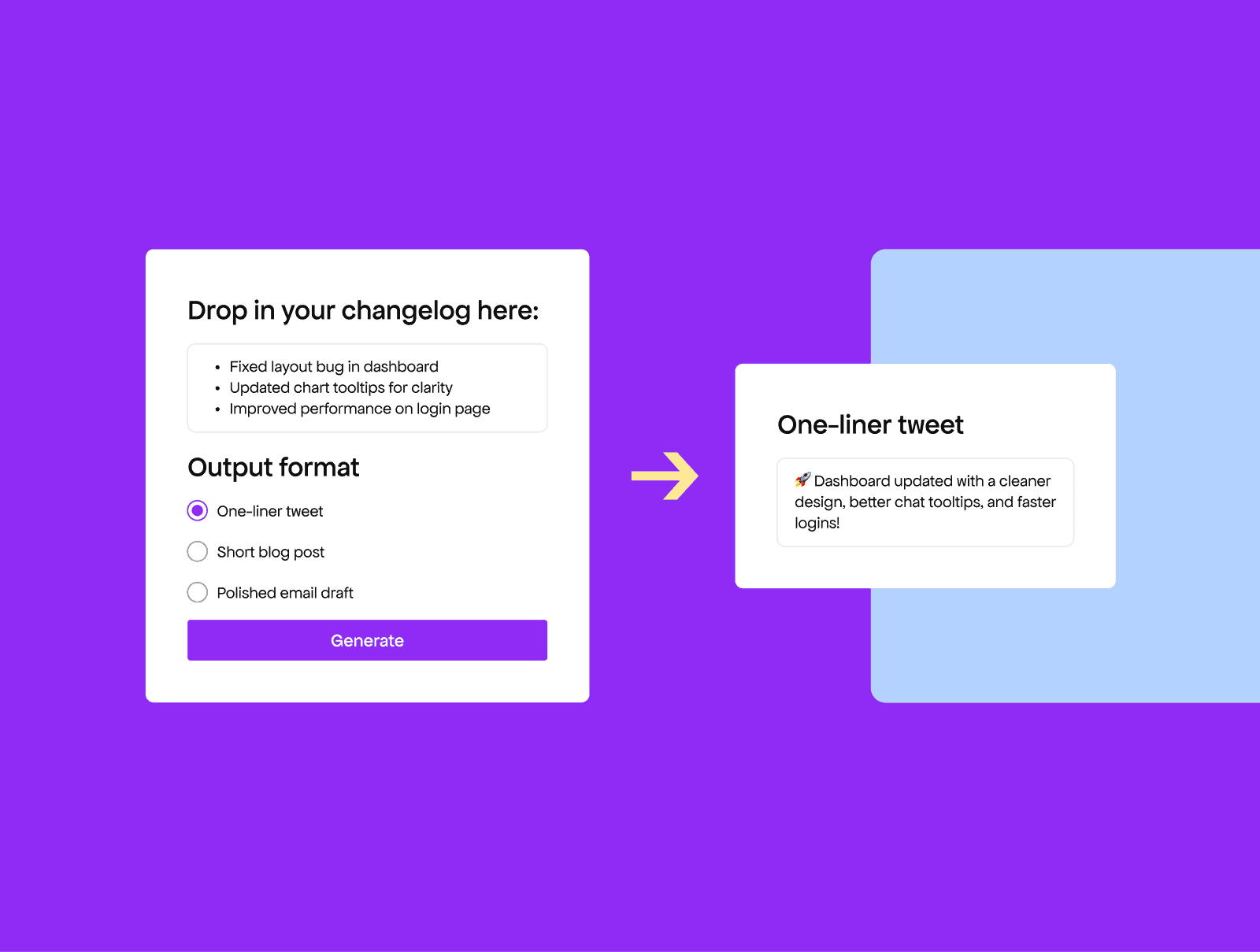 Release notes rewriter - Idea illustration