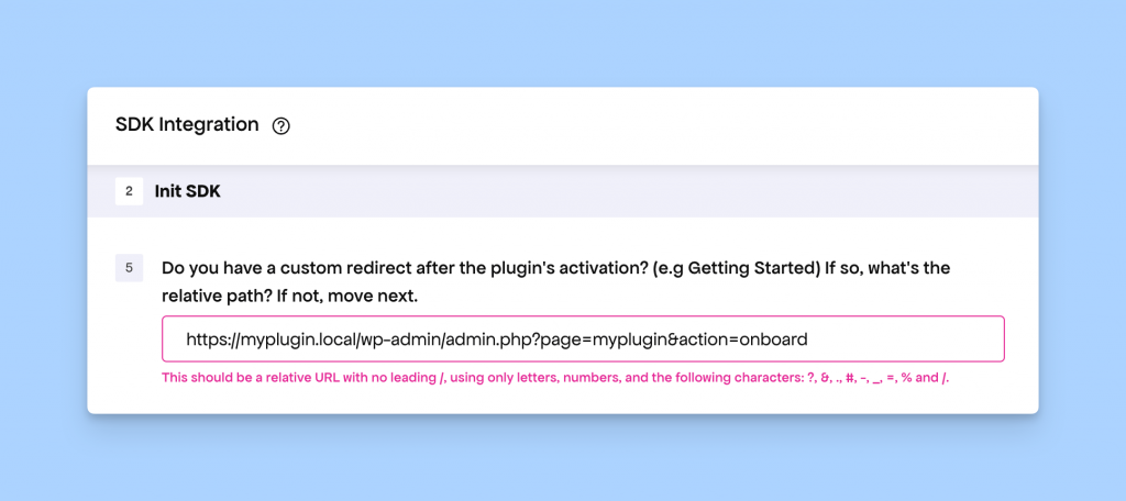 Freemius WP SDK activation redirection option