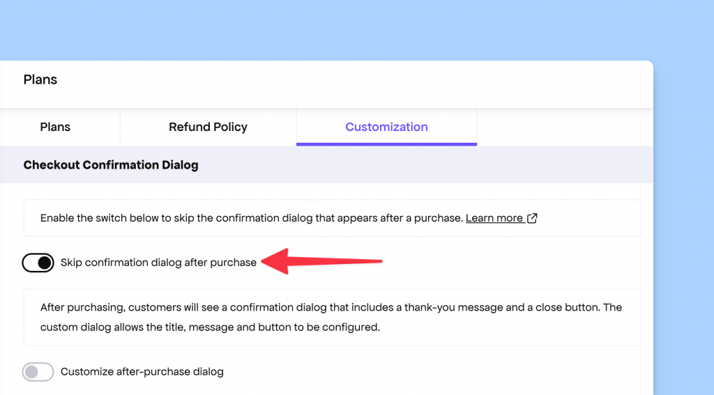 Skip Confirmation Dialog on Freemius Checkout