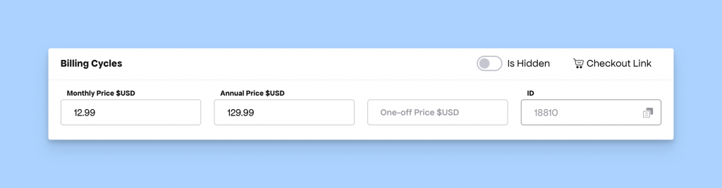 Simple pricing UI in Freemius Developer Dashboard