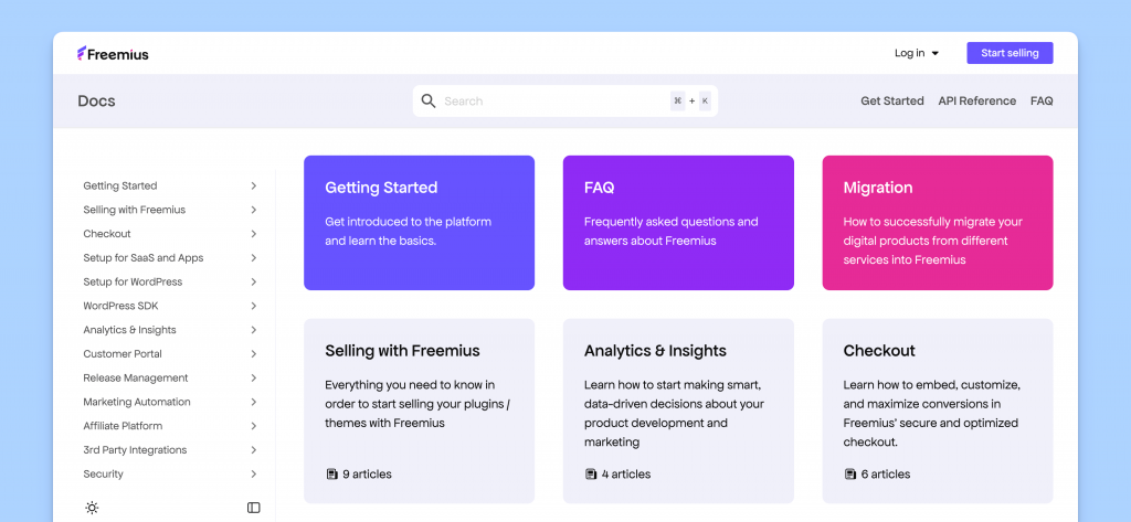 New Documentation Website - Freemius